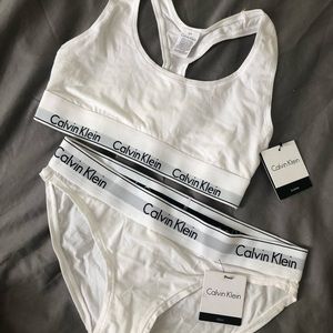 Calvin Klein modern cotton bikini and bralette set
